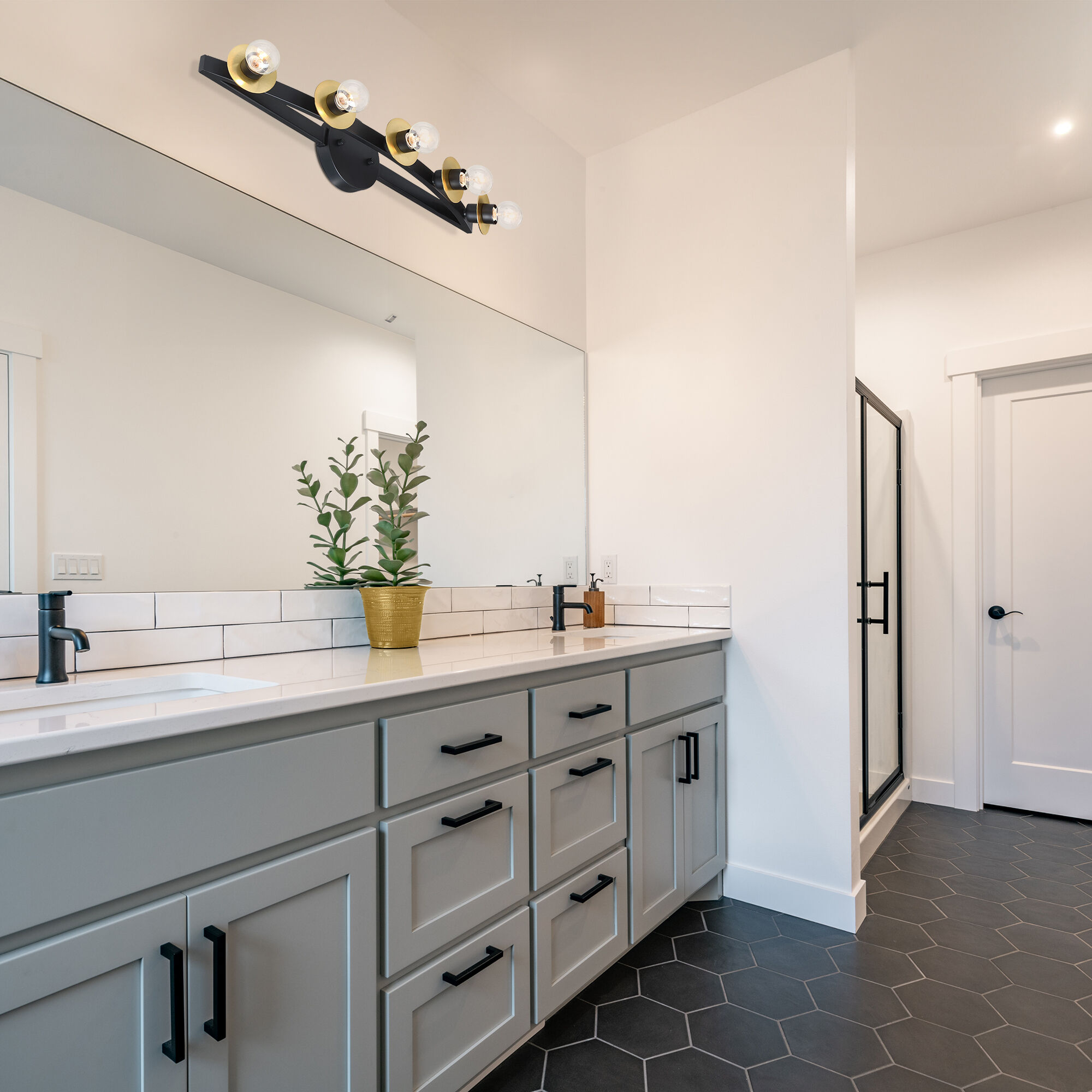 Harmoni 5 Light 24.25 inch Matte Black Vanity Light Wall Light